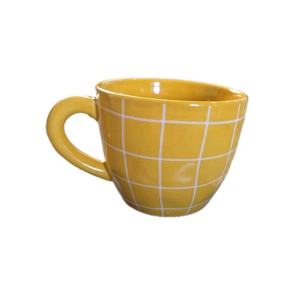 JOANNS Place & Time Yellow/White Mug NEVER USED - Picture 1 of 4
